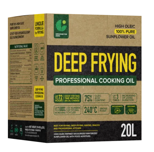 SUNFRY High Oleic Prime C4 deep frying high oleic sunflower oil, 20L bag-in-box