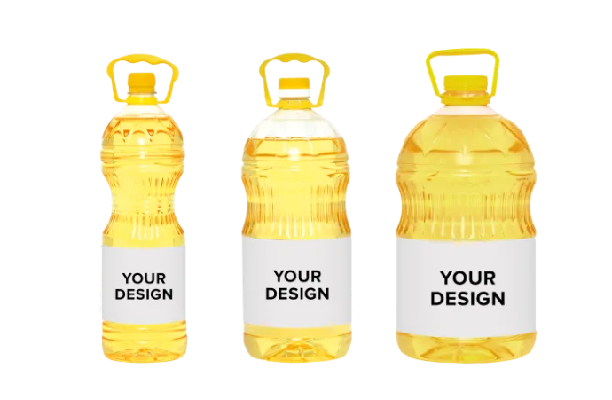 Private label vegetable oil bottles with your own label design
